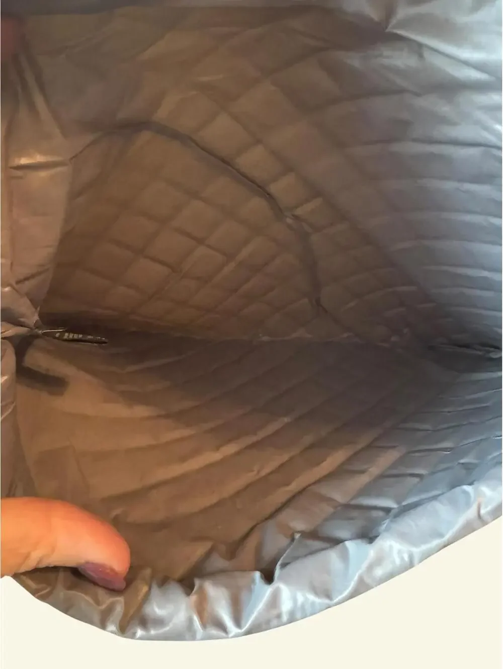 Do everything in Love Quilted Silver Clutch Purse